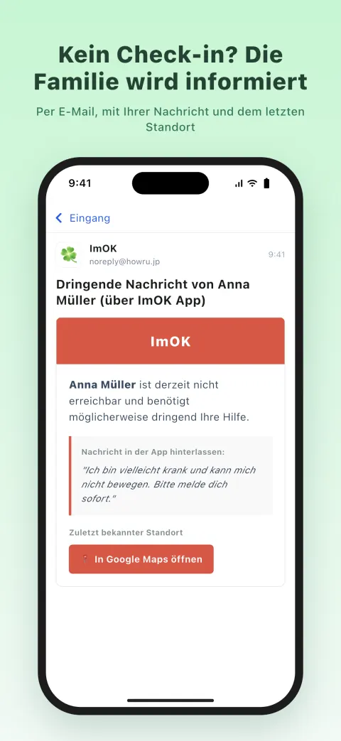 Kein Check-in? Die Familie wird informiert