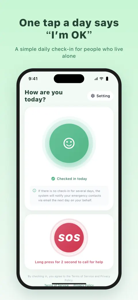 One tap a day says “I’m OK”