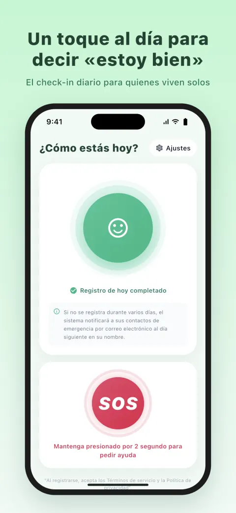 Un toque al día para decir «estoy bien»