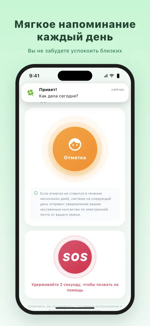 Мягкое напоминание каждый день